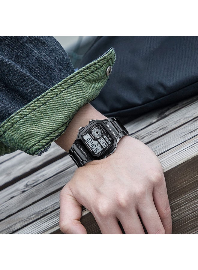 SKMEI Wrist Watch for Men, Digital Sports Waterproof Watch with Dual Time Chronograph Countdown Alarm Backlight - Image 5