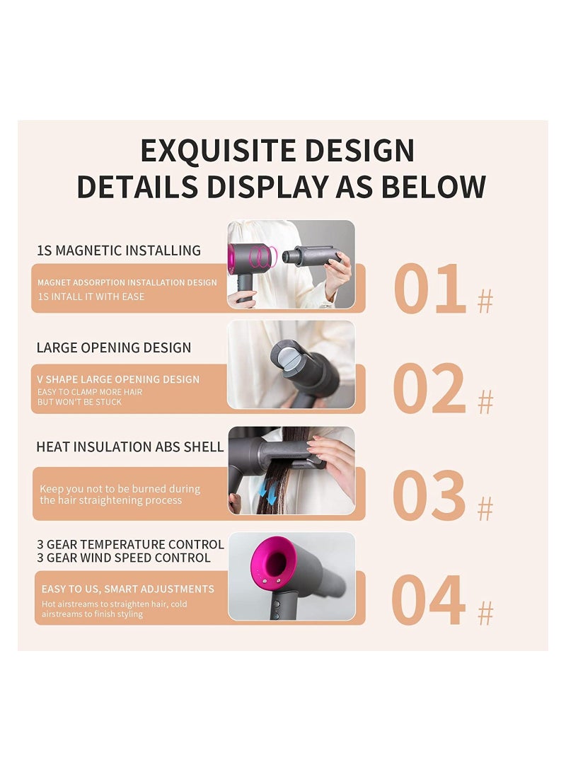 SYOSI Hair Straightener Attachment, for Dyson Supersonic Dryer HD01 HD02 HD03 HD04 HD07 HD08 (Attachment only, no hair dryer) - Image 3