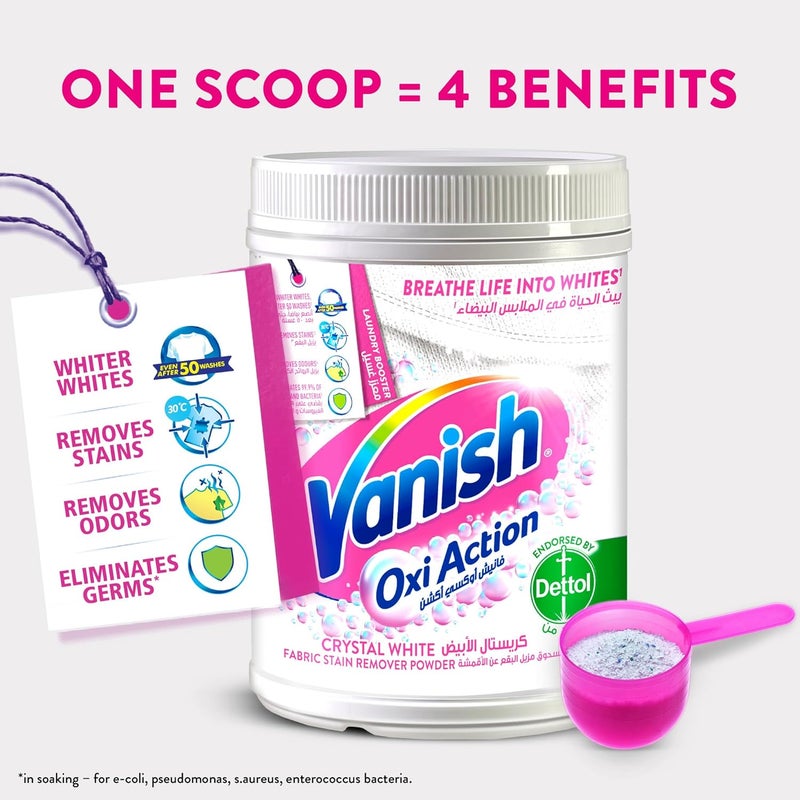 Vanish مسحوق مزيل البقع فانيش أوكسي أكشن للملابس الملونة والبيضاء، 500 جرام + الملابس البيضاء، 450 جرام - Image 5