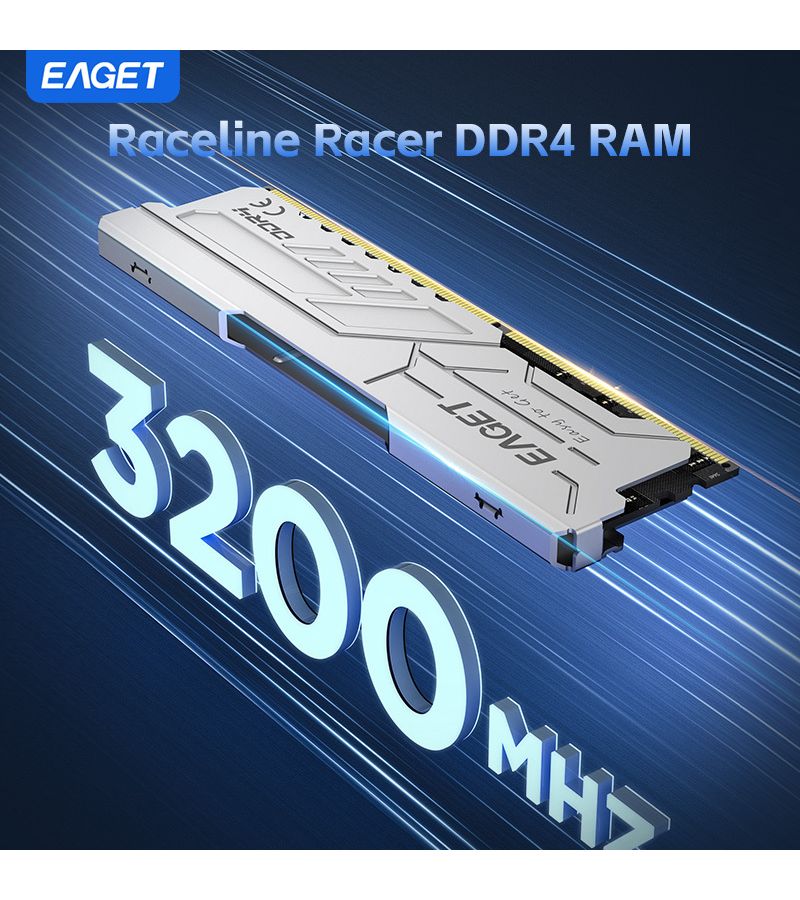 16GB Kit 2x8GB DDR4 3200MHz Silver White Desktop Gaming Memory with Heat Sink for AMD Intel PC8GB - Image 2