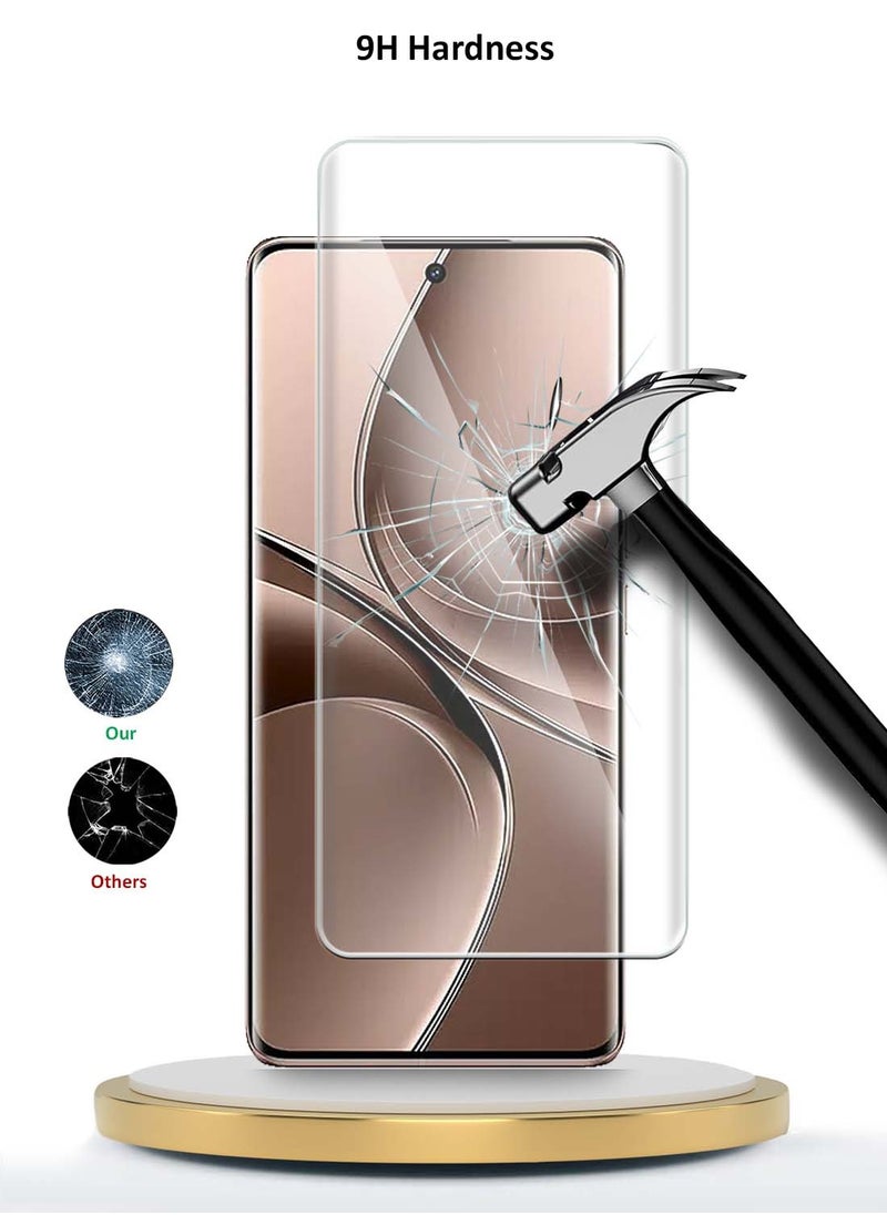 Wtech - vivo V40e 5G 2024 Premium Curved Edges UV Full Glue Full Cover Tempered Glass Screen Protector (MSGUCN)  - Clear - Image 1