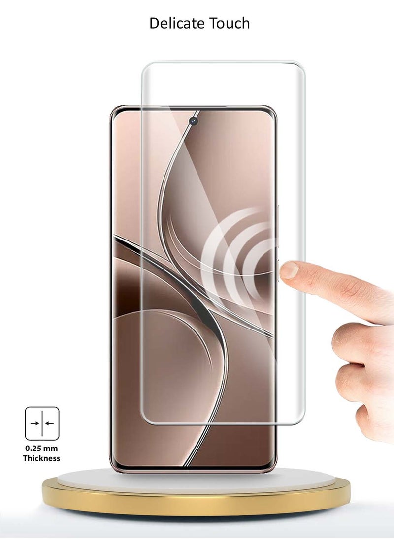 Wtech - vivo V40e 5G 2024 Premium Curved Edges UV Full Glue Full Cover Tempered Glass Screen Protector (MSGUCN)  - Clear - Image 1