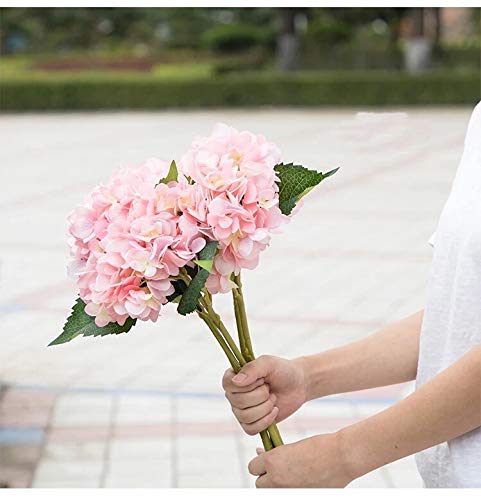 Kimura's Cabin 6pcs Fake Flowers Vintage Artificial Silk Hydrangea Flowers Bouquets Faux Hydrangea Stems for Home Wedding Party Table Core Decoration (Pink  Pack of 6) - Image 4
