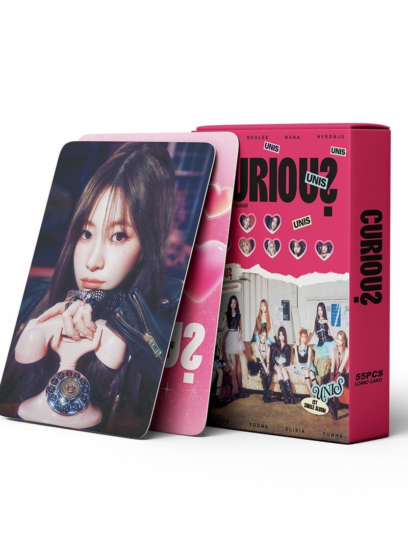 NIBEMINENT 55 Pcs Kpop UNIS CURIOUS Lomo Cards Card For Fans Collection Gifts - Image 2