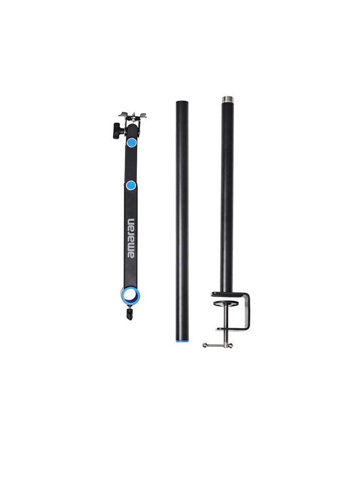 أبتشر حامل مشبك المكتب Aputure Amaran لطراز Verge وVerge Max (أسود) – حامل مكتبي قابل للتعديل للأضواء والكاميرات والإكسسوارات - Image 1