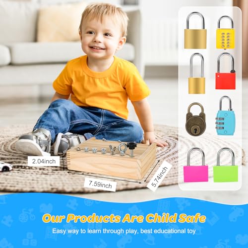 INIFEIDALA Montessori Toys for 3 4 5 Year OldMontessori Screwdriver Board SetLock and Key ToyKids Tool SetPreschool Learning Sensory Fine Motor Skills STEM Toys - Image 5