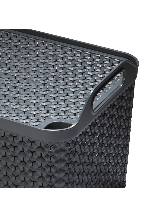 ستراتا أوربان سلة تخزين مستطيلة مع غطاء رمادي فحمي 29 x 30 x 43.5 سم XW124-CHA-EX - Image 2