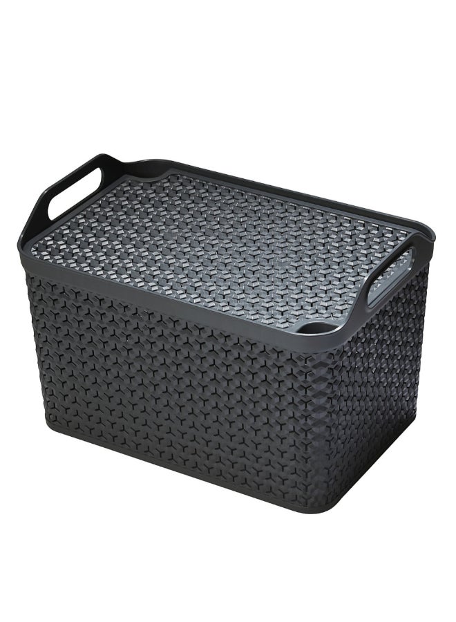 ستراتا أوربان سلة تخزين مستطيلة مع غطاء رمادي فحمي 29 x 30 x 43.5 سم XW124-CHA-EX - Image 1