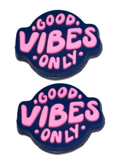 Toy Box 2pcs Good Vibes Only Metal Sticker for Mobile or Any Smooth Surface  - Image 2