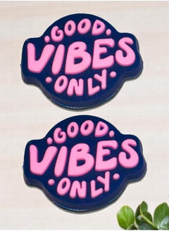 Toy Box 2pcs Good Vibes Only Metal Sticker for Mobile or Any Smooth Surface  - Image 3