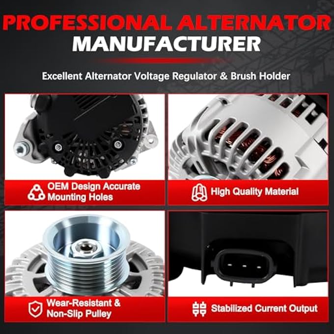Autodevil 11256 New Alternator Fit for 2008-2015 Titan, 2008-2019 Frontier, 2007-2015 Armada,2008-2012 Pathfinder, 07-15 Xterra, 08-10 QX56, 09-12 Equator, 4.0L 5.6L, Alternator OE 11256N 130Amp 12V - Image 5