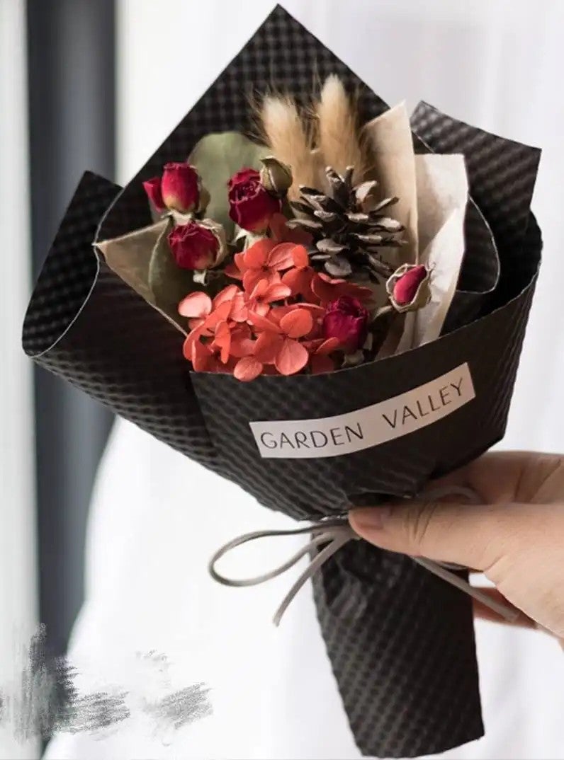 Bluejw Real Preserved Rose Bouquet - Natural Dried Flowers with Babysbreath, Long Lasting Roses for Christmas Decoration & Dried Plants Arrangement - Image 5