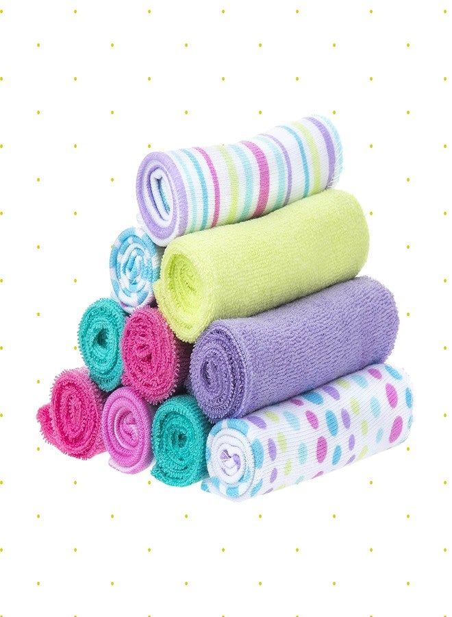 Spasilk Washcloth Wipes Set for Newborn Boys and Girls, Soft Terry Washcloth Set, Pack of 20, Aqua - Image 3