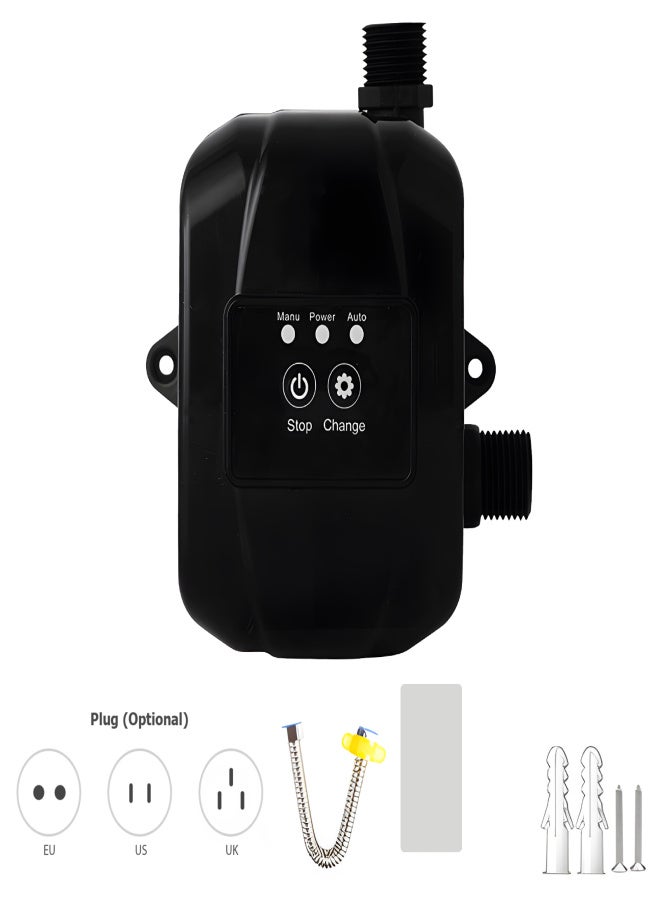 Water Pressure Booster Pump for Home 24V Automatic Shower Water Pressure Booster Silent Water Recirculating Pump with Power Adapter 150W Max Lift 92ft for Sprinklers Shower Kitchen Garden - Image 1