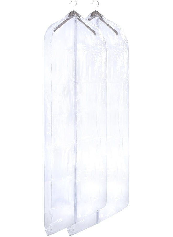 Handy Laundry Clear Vinyl Gown Bag - Protect Your Clothing While Traveling and Dust Free While Hanging in Your Closet. These Garment Bags are Ideal for Coats, Suits, Dresses or Gowns - Set of 2 (24 X 65 Inches)  - Image 2