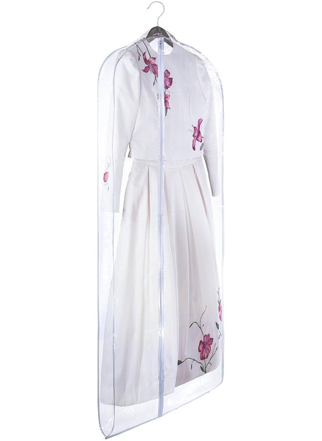 Handy Laundry Clear Vinyl Gown Bag - Protect Your Clothing While Traveling and Dust Free While Hanging in Your Closet. These Garment Bags are Ideal for Coats, Suits, Dresses or Gowns - Set of 2 (24 X 65 Inches)  - Image 4