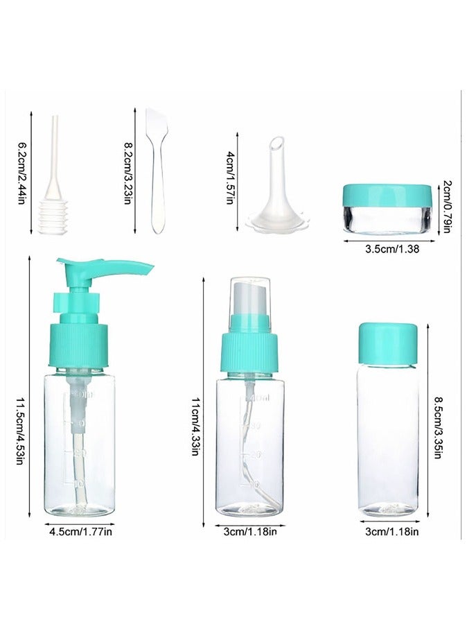 Set of 11 Travel Bottles Kit Portable Travel Cosmetic Dispenser Bottle Set  - Image 2