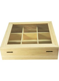 9-Slot Mini Wooden Storage Box With Glass Cover Collectibles Display Case Square Wood Organizer Box With Dividers Storage And Organizer Case For Tea Essential Oils Spices And More - pzsku/Z3AEFE53F81E7B896FC0BZ/45/_/1733995822/9cdfc9f7-3b47-49d5-8f38-abc0863d9589