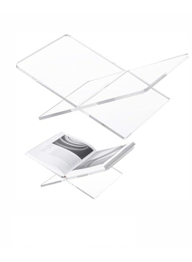 Arabest Acrylic Book Stand, Functional Clear Extra Thick Acrylic Book Display Stand, Book Stand for Reading, Book Holder for Open and Closed Books - Image 5