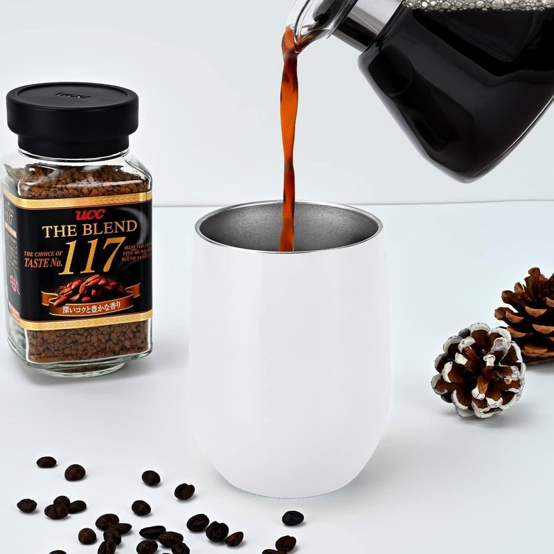 WISHROWS Coffee Mug Wine Tumble With Lid 350ml Stainless Steel Travel Mug Hot Cold Feature Thermal Cup NonSlip Design for Tea Coffee Soda Wine Cocktails Champagne Whiskey Beer - Image 4