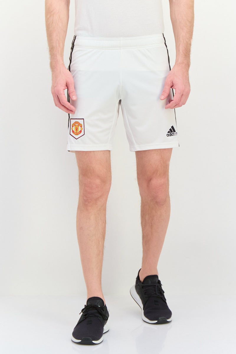 Adidas Men Sportswear Fit Manchester United Football Club Shorts, White  - Image 1