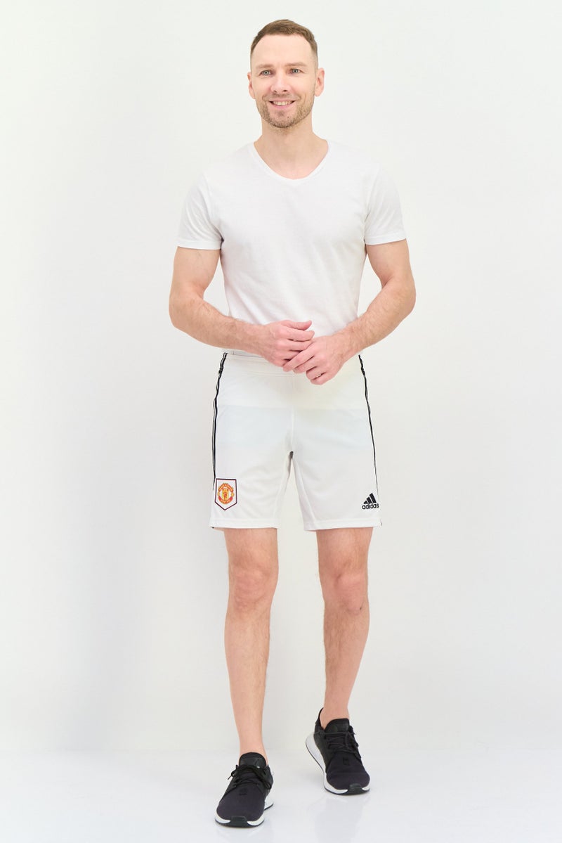 Adidas Men Sportswear Fit Manchester United Football Club Shorts, White  - Image 2