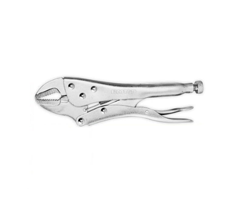 EMTOP MBTstore ELPRSJ1001 Straight Jaw Lock Plier Carbon Steel Straight Jaw Pliers 10 inch 050mm Opening Range Nickel Plated - Image 1