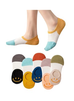 KASTWAVE Women's No-Show Socks 5 Pairs Invisible Cute Socks Women's Low-Cut Socks Hidden Non-Slip Socks Breathable Thin Socks  - Image 1