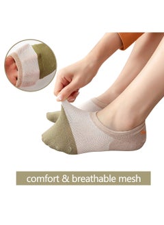KASTWAVE Women's No-Show Socks 5 Pairs Invisible Cute Socks Women's Low-Cut Socks Hidden Non-Slip Socks Breathable Thin Socks  - Image 3