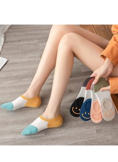 KASTWAVE Women's No-Show Socks 5 Pairs Invisible Cute Socks Women's Low-Cut Socks Hidden Non-Slip Socks Breathable Thin Socks  - Image 4