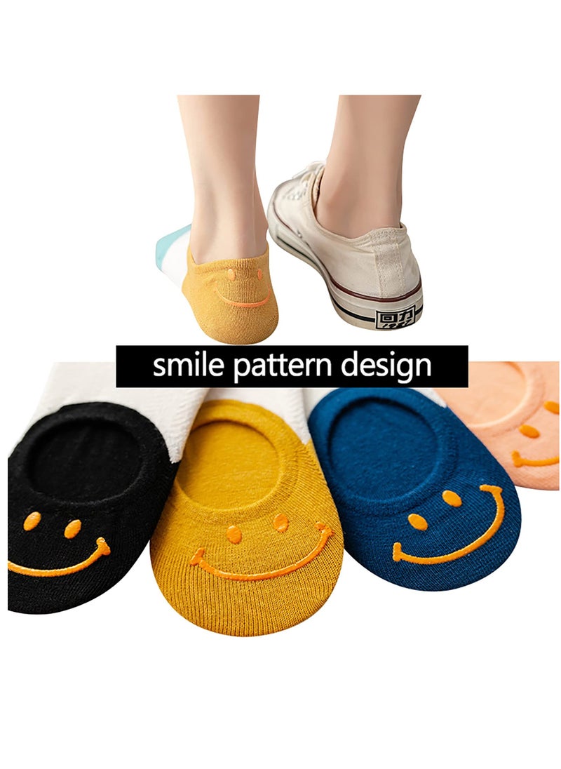 KASTWAVE Women's No-Show Socks 5 Pairs Invisible Cute Socks Women's Low-Cut Socks Hidden Non-Slip Socks Breathable Thin Socks  - Image 2