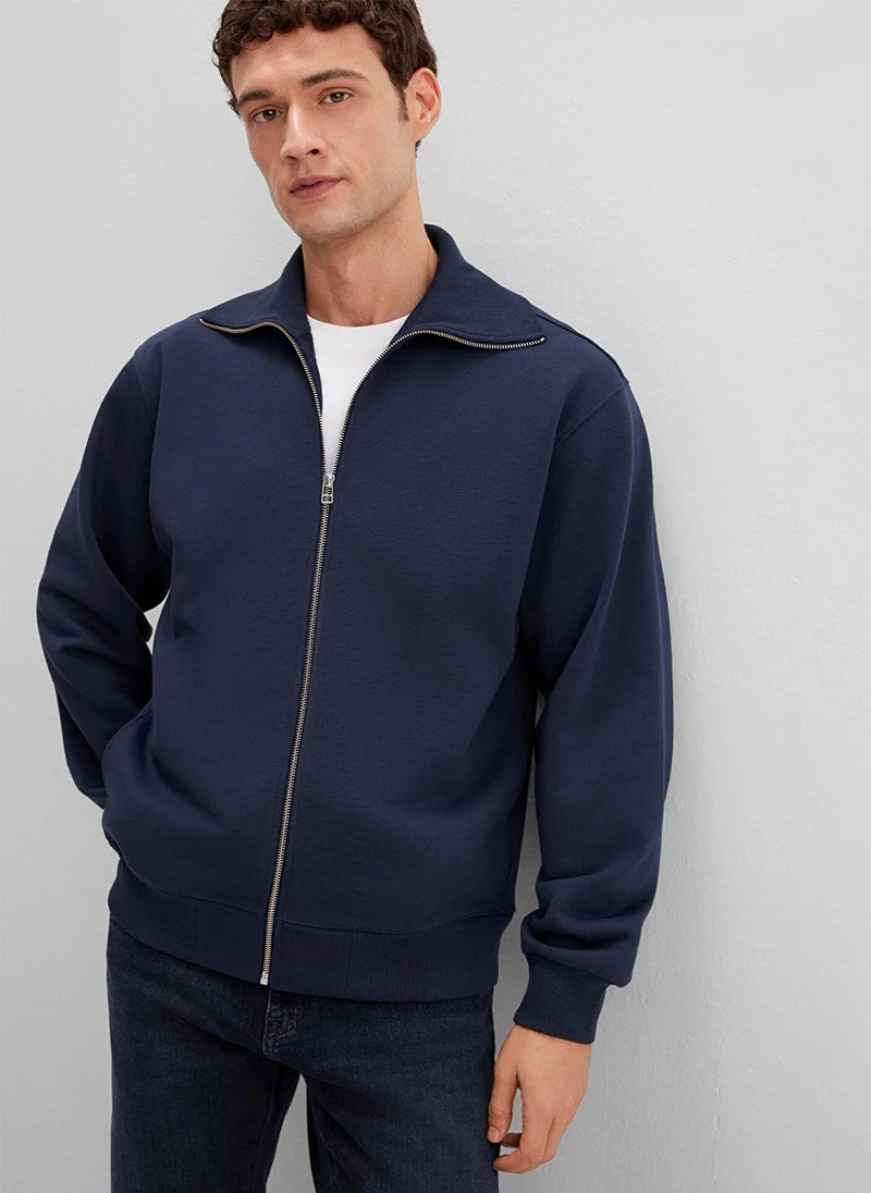 MAVI Full Zip Navy Sweatshirt