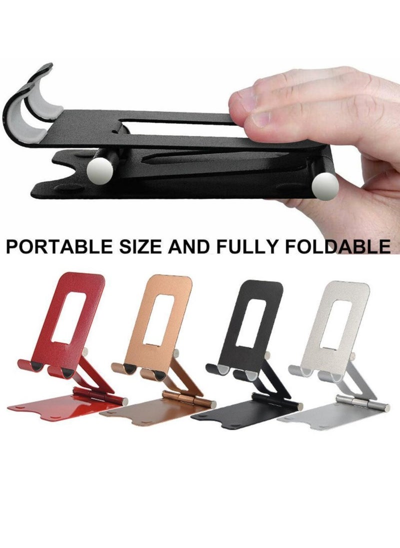 Foldable Phone Holder, 270° Adjustable Viewing Angle, Reserved Charging Port Design, Pocket Size, Silver