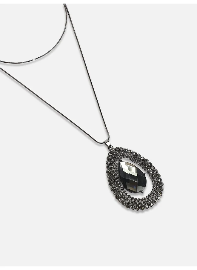 SOHI Victorian Velvet Pendant Necklace