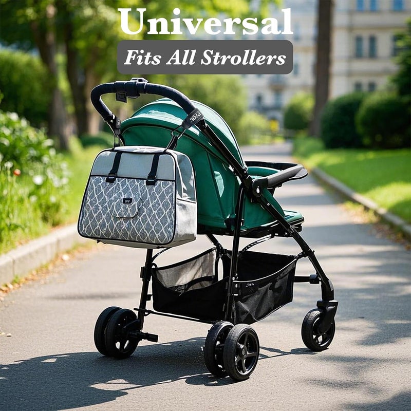 FYGL Reliable daily use design Stroller Hooks - Leather Buggy Clips, Pushchair Carabiner Clip for bags, Easy Attachment for Pram, Universal Stroller Clips and Hooks, Stroller Accessories - Black (2 Pack) Custom sizing alternatives - Image 3