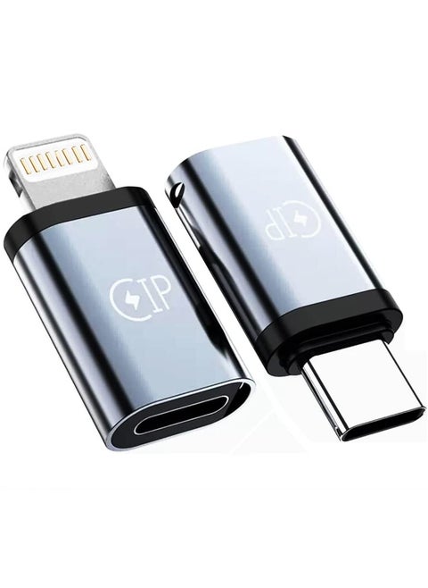 USB C to Lightning Adapter – USB C Male to Lightning Female for iPhone 13/12/11/X/XS/XR/8, MacBook, Samsung Galaxy, Dell XPS, Laptop & Monitor – Compatible with Type C Devices
