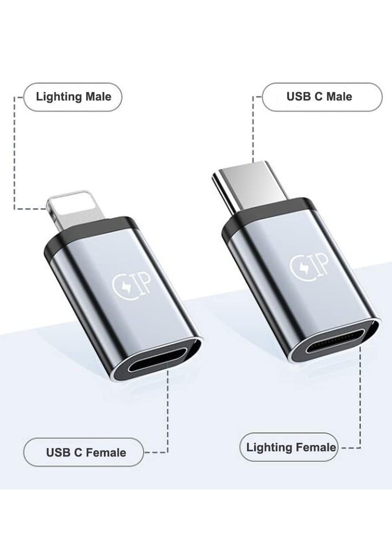 Chabeia - USB C to Lightning Adapter – USB C Male to Lightning Female for iPhone 13/12/11/X/XS/XR/8, MacBook, Samsung Galaxy, Dell XPS, Laptop & Monitor – Compatible with Type C Devices - Image 1