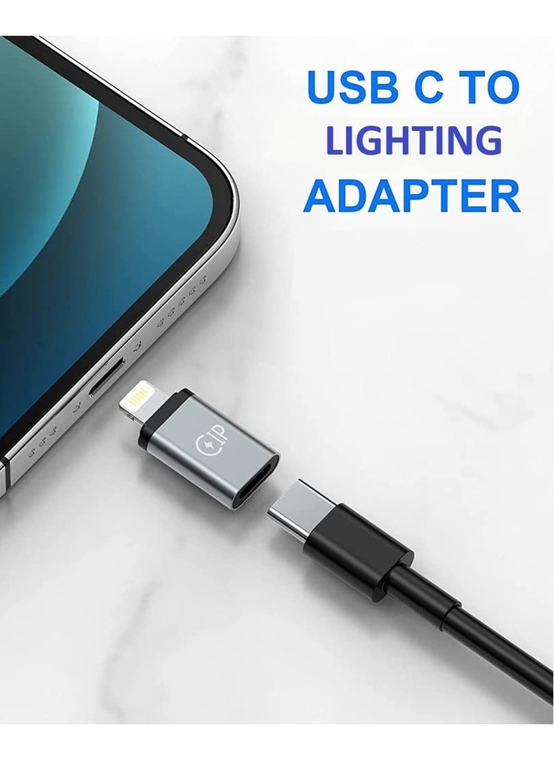 Chabeia - USB C to Lightning Adapter – USB C Male to Lightning Female for iPhone 13/12/11/X/XS/XR/8, MacBook, Samsung Galaxy, Dell XPS, Laptop & Monitor – Compatible with Type C Devices - Image 1