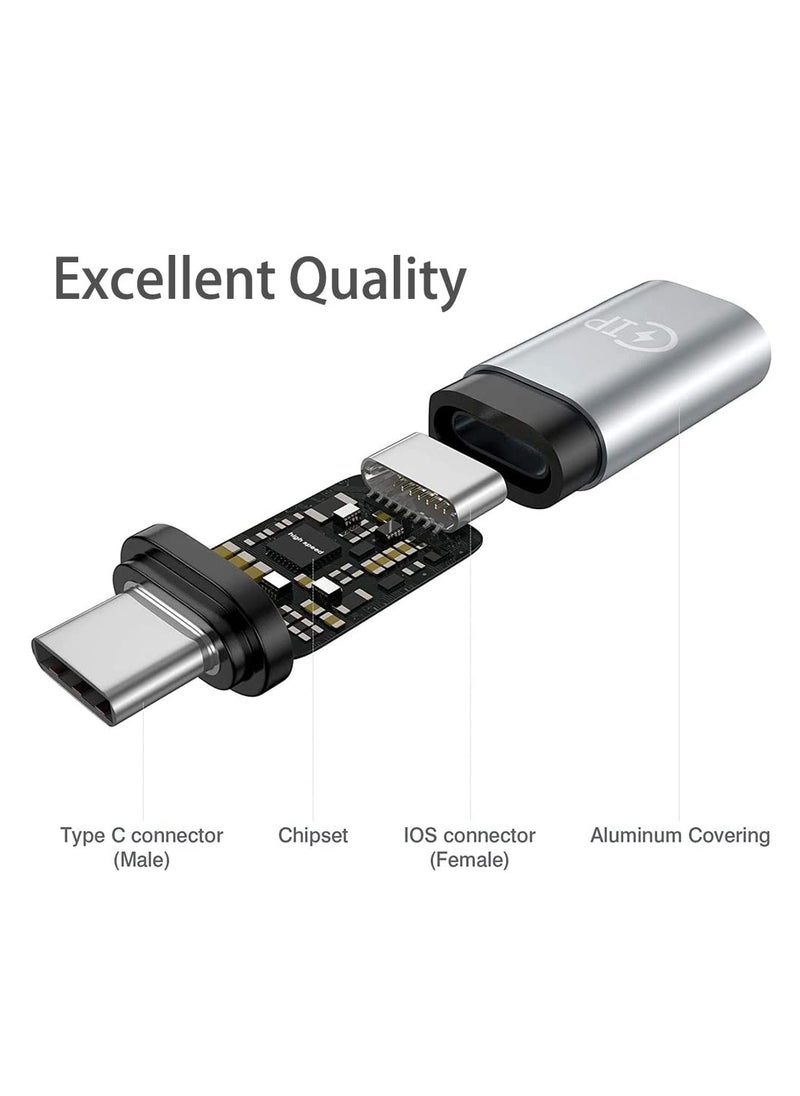 Chabeia - USB C to Lightning Adapter – USB C Male to Lightning Female for iPhone 13/12/11/X/XS/XR/8, MacBook, Samsung Galaxy, Dell XPS, Laptop & Monitor – Compatible with Type C Devices - Image 1