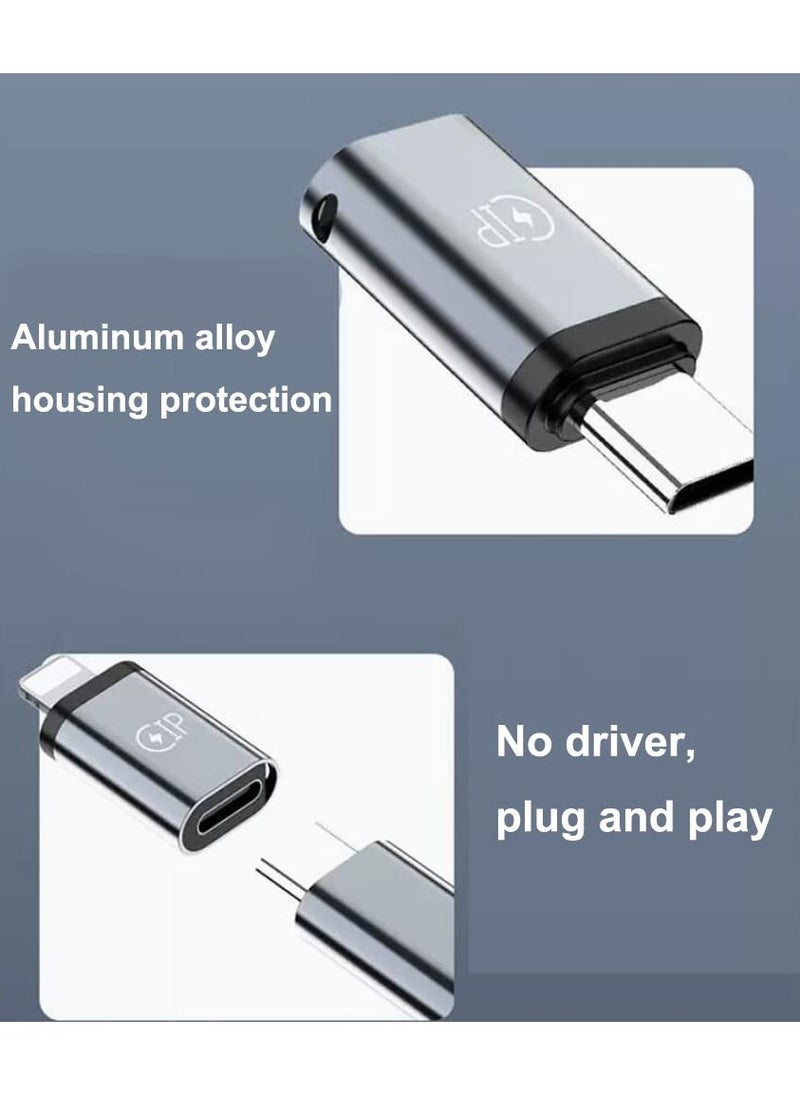 Chabeia - USB C to Lightning Adapter – USB C Male to Lightning Female for iPhone 13/12/11/X/XS/XR/8, MacBook, Samsung Galaxy, Dell XPS, Laptop & Monitor – Compatible with Type C Devices - Image 1