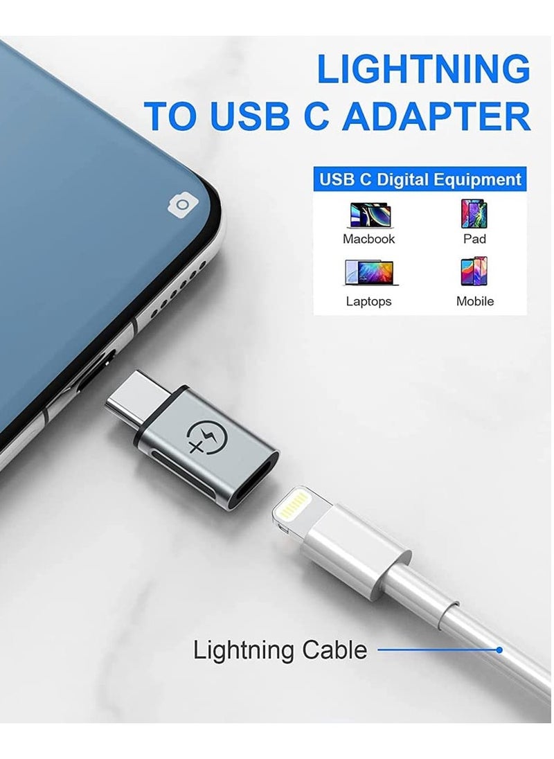 Chabeia - USB C to Lightning Adapter – USB C Male to Lightning Female for iPhone 13/12/11/X/XS/XR/8, MacBook, Samsung Galaxy, Dell XPS, Laptop & Monitor – Compatible with Type C Devices - Image 1