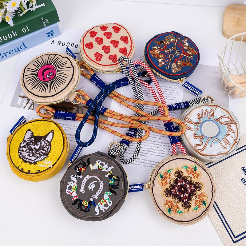 GUAN Japanese Cute Nylon Card Holder Keychain - Image 3