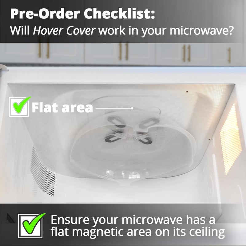 HOVER COVER Magnetic Splatter Cover, 12-Inch Clear BPA-Free Food Lid, Vented Plate Guard with Steam Vents, Anti-Splash Microwave Lid, Dishwasher Safe, Space-Saving Magnetic Storage - Graphite - Image 3