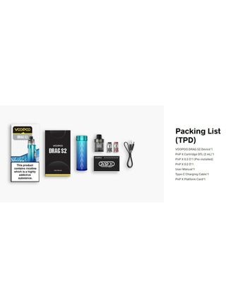 Drag S2 Sky Blue Vape Refill Juice Kit Pod System 3 Professional Modes With 5ml Tank Adjustable Top Airflow 60W Gene TT 2.0 2500mA - view 3