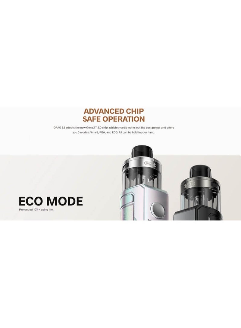 فوبو دراج S2 سكاي بلو جهاز بود سيستم لإعادة تعبئة سائل الفيب 3 أوضاع احترافية مع تانك 5 مل وتدفق هواء علوي قابل للتعديل 60 واط Gene TT 2.0 بطارية 2500 مللي أمبير - Image 4