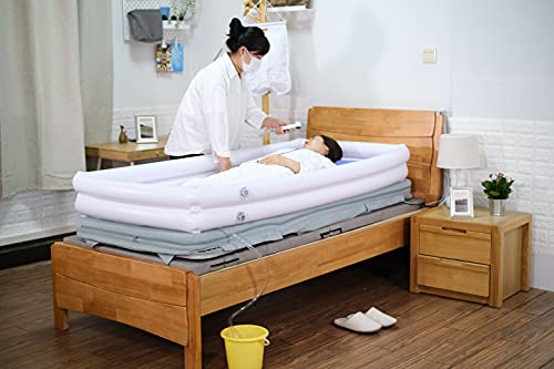 Fanwer Medical Inflatable Bathtub, Bath Kit with Excellent Electric air Pump for Geriatric, Elderly, Disabled, Seniors, Bedridden Patients, Handicapped, Bath in Bed - Image 2