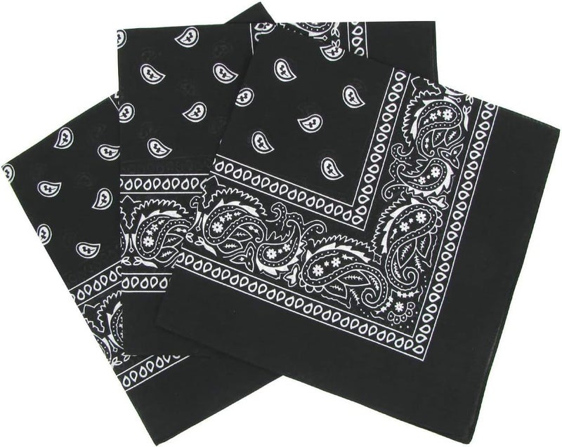 Boolavard 1s, 6s, 9s or 12 Pack Cowboy Bandanas Bandana with Original Paisley Pattern - Image 1