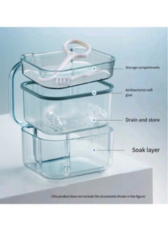 Generic Dental Case, Braces Box, Denture Cleaning Box Blue  - Image 3