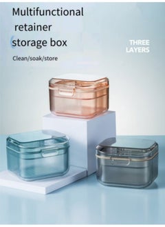 Generic Dental Case, Braces Box, Denture Cleaning Box Blue  - Image 2