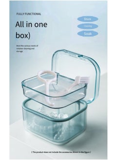 Generic Dental Case, Braces Box, Denture Cleaning Box Blue  - Image 5